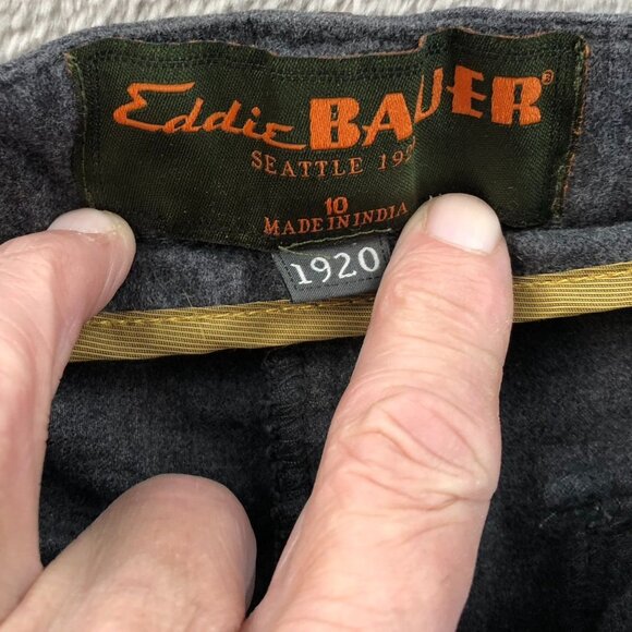 Vintage Eddie Bauer Womens Cargo Pants Size 10 Gray Stretch Tapered Leg Outdoors - Picture 3 of 16